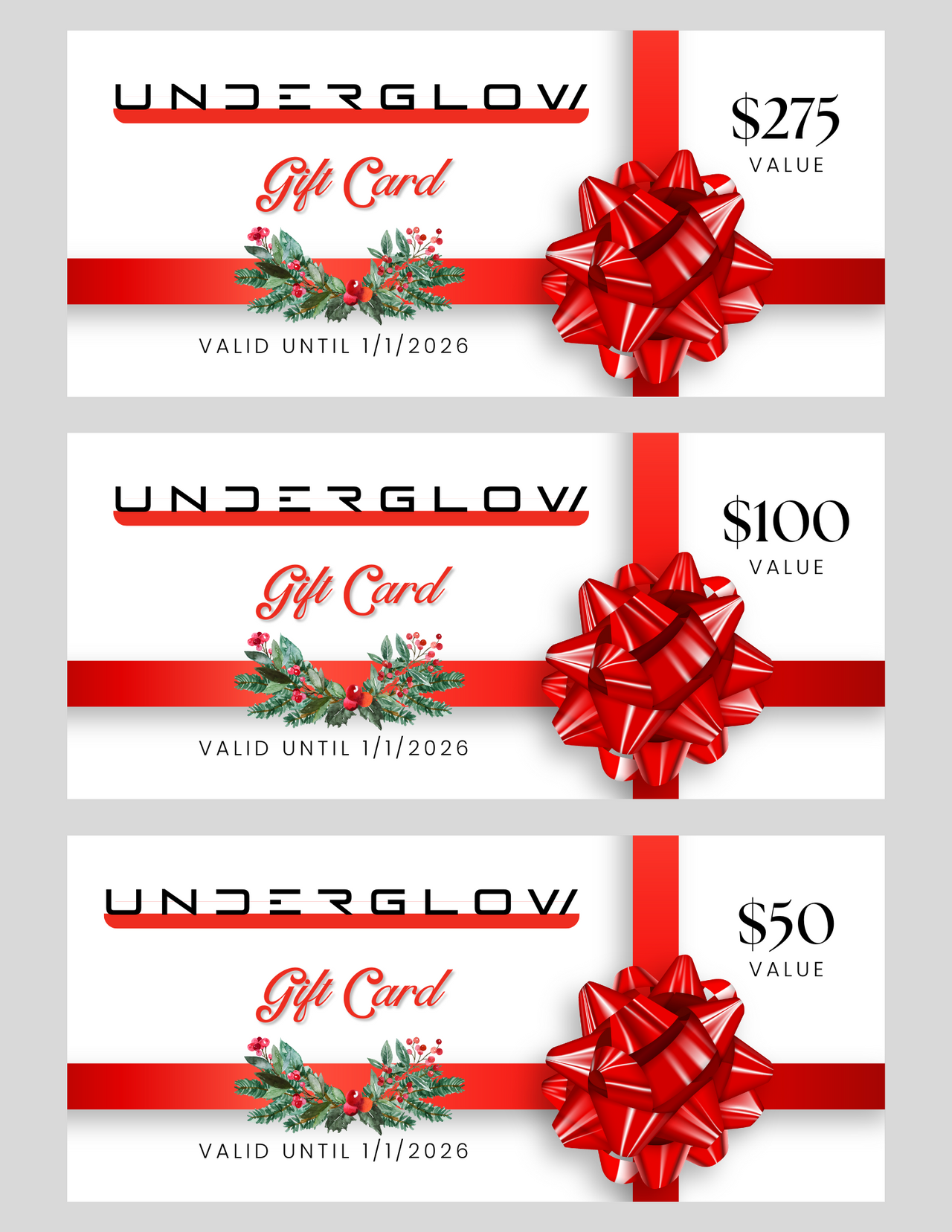 Underglow Gift Card